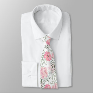 Peonies pink rose flowers  tie