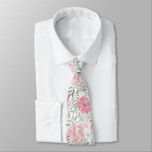 Peonies pink rose flowers  tie