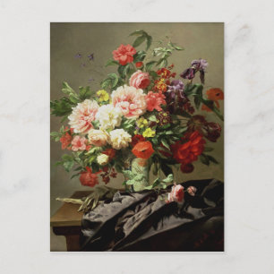Peonies, Poppies and Roses, 1849 Postcard
