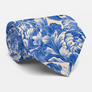 Peonies Print Best Man Floral Wedding  Tie