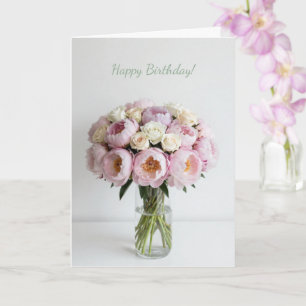 Peonies & Roses Birthday Card