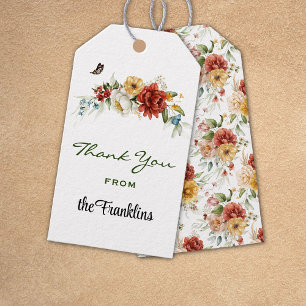 Peonies Still Life Art Floral Thank You Gift Tags