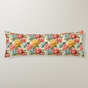 Peonies Texture Office Decor Victorian Bed Body Cushion