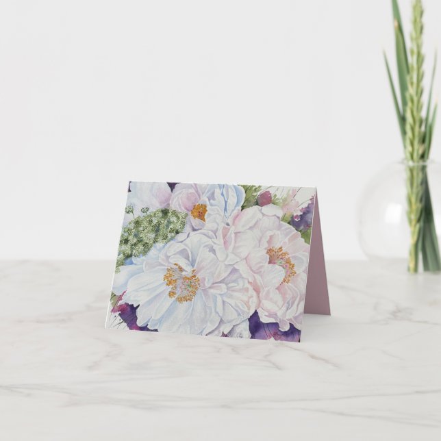 Peonies Thank You Card (Front)