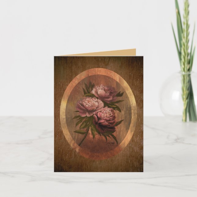 Peonies Thank You Card (Front)