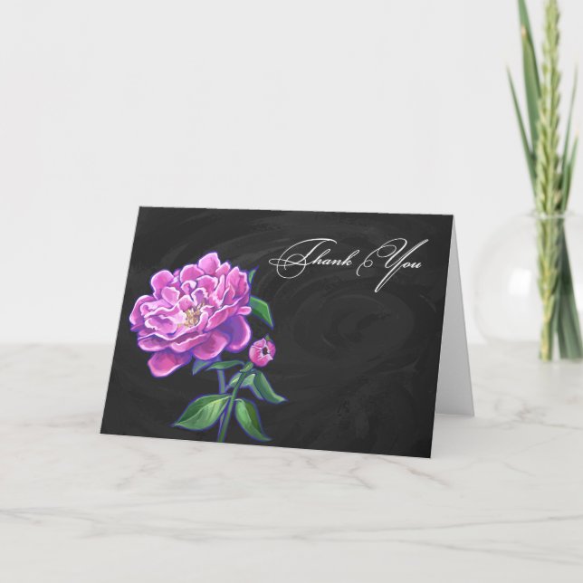 Peonies Thank You Card (Front)
