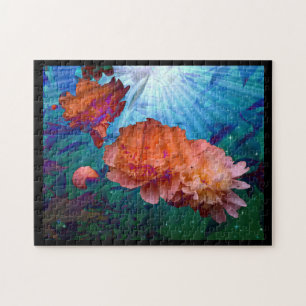 Peonies Under Water Jigsaw Puzzle