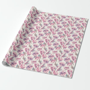 Peonies watercolor: seamless floral background. wrapping paper
