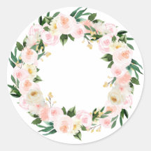 Peonies wreath in watercolor