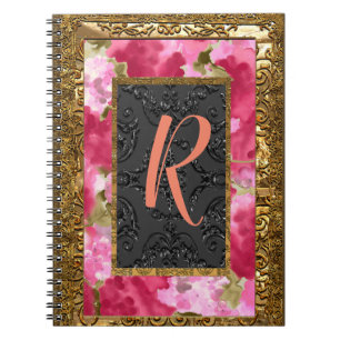 Peoniste Floral Old Book Style  Monogram