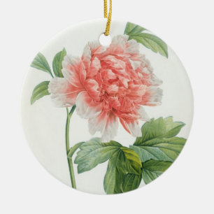 Peony, 1799 (colour stipple print) ceramic tree decoration