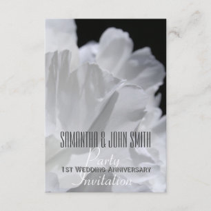 Peony 1st Wedding Anniversary Party Invitation 2