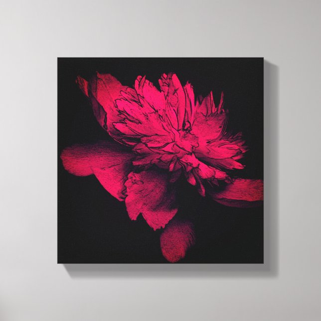 Peony Abstract Floral Art  Canvas Print (Front)
