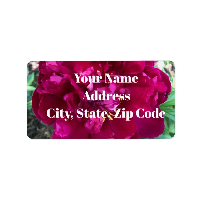 Peony Address Label (Front)