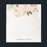 Peony and Gold Foil Bloom Notepad<br><div class="desc">Designed to coordinate with our Peony and Gold collection, this customisable matching personalisable notepad features luscious pink and gold peony flowers with green foliage on a watercolour background. For more advanced customisation of this design, e.g. changing layout, font or text size please click the "CUSTOMIZE" button above. Please note, gold...</div>