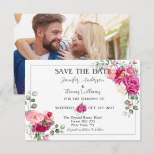 Peony and Rose Greenery Save The Date