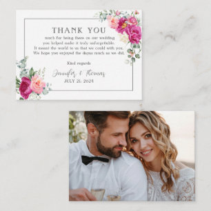 Peony and Rose Greenery Thank You  Card