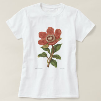 Peony, Antique Victorian Botanical Image T-Shirt