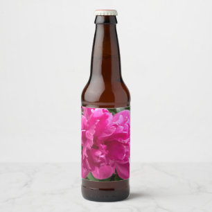 Peony Beer Bottle Label