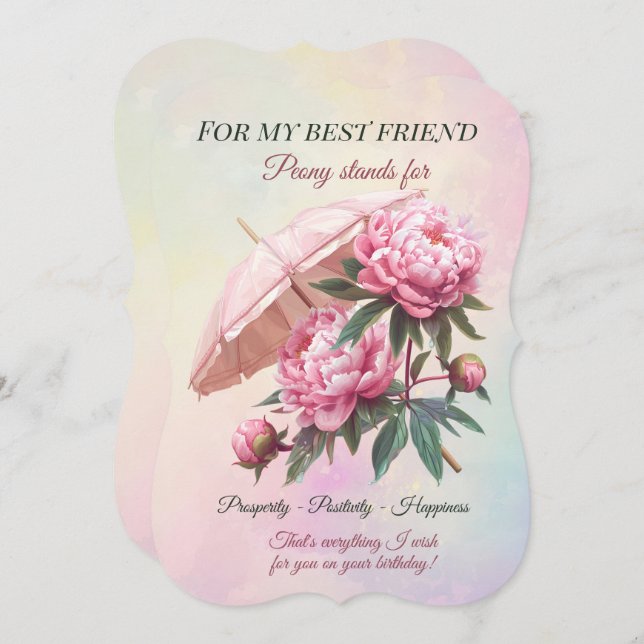 Peony Best Friend Birthday (Front/Back)