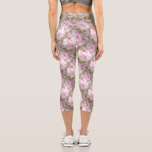 Peony Bliss  Capri Leggings