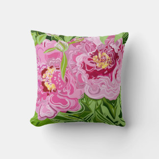 Peony blossom cushion