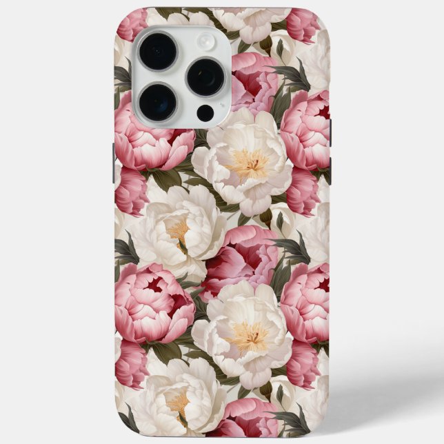 Peony Blossoms Floral Designer iPhone / iPad case (Back)