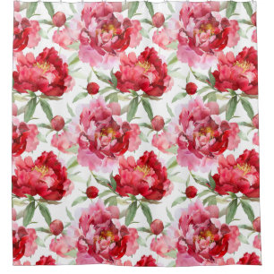 Peony blossoms shower curtain