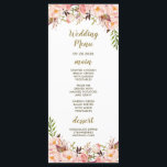 Peony Blush Pink and Gold Wedding Menu Cards<br><div class="desc">Peony Blush Pink and Gold Wedding Menu Cards - feature a beautiful text layout of printed gold and bronze decorated with peonies,  roses and greenery.</div>