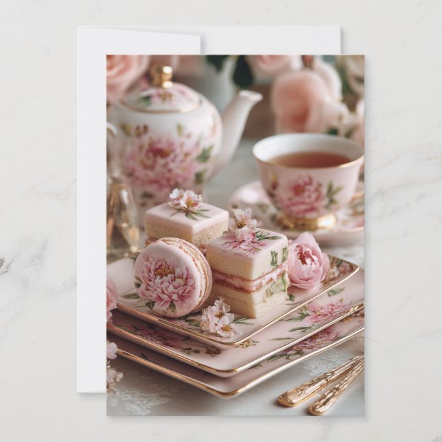 Peony Blush |  Pink Petals Invitation (Front)