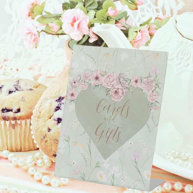 Peony Bouquet Bridal Shower Pedestal Sign (Creator Uploaded)