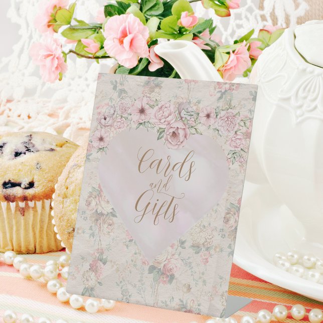 Peony Bouquet Bridal Shower Pedestal Sign (Creator Uploaded)