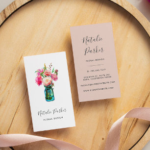 Peony Bouquet Business Card