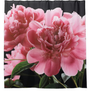 Peony Bouquet Closeup: Pink Red Shower Curtain