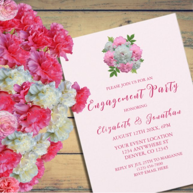 Peony Bouquet Engagement Party Invitation (Creator Uploaded)