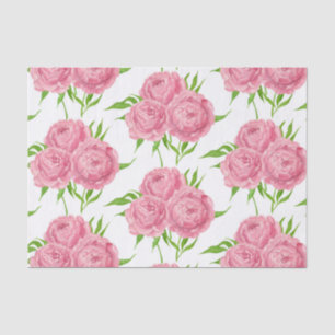 Peony bouquet watercolor pattern tissue paper