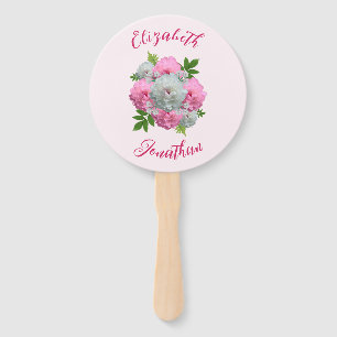 Peony Bouquet Wedding Hand Fan