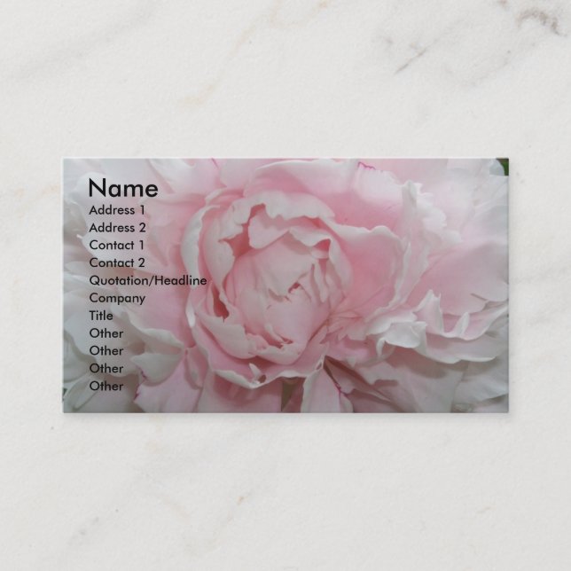 Peony Business Card Template (Front)