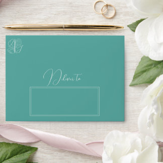Peony Elegance Wedding Envelope