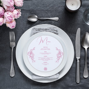 Peony Elegance Wedding Menu
