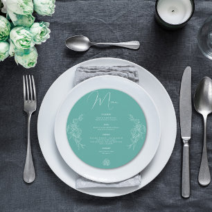 Peony Elegance Wedding Menu