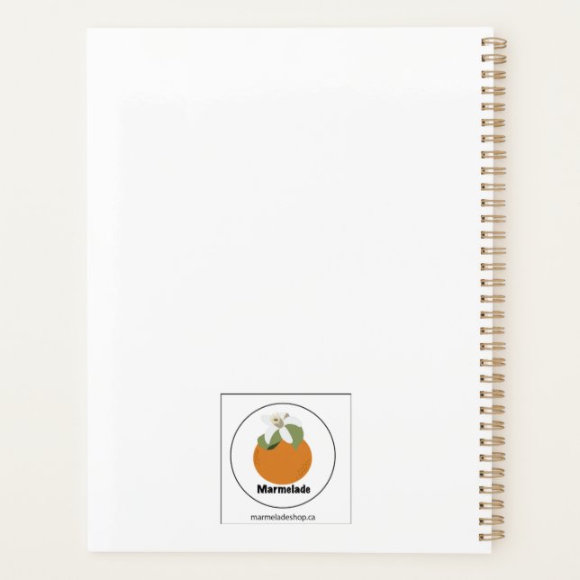 Peony fairy house notebook planner (Back)