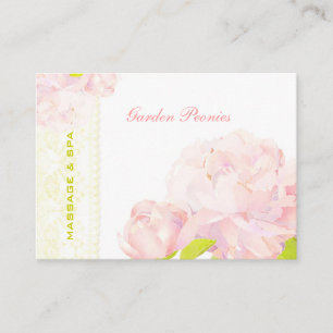 Peony + Faux Lace Business Appointment Card