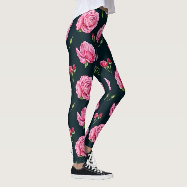 peony floral leggings (Right)