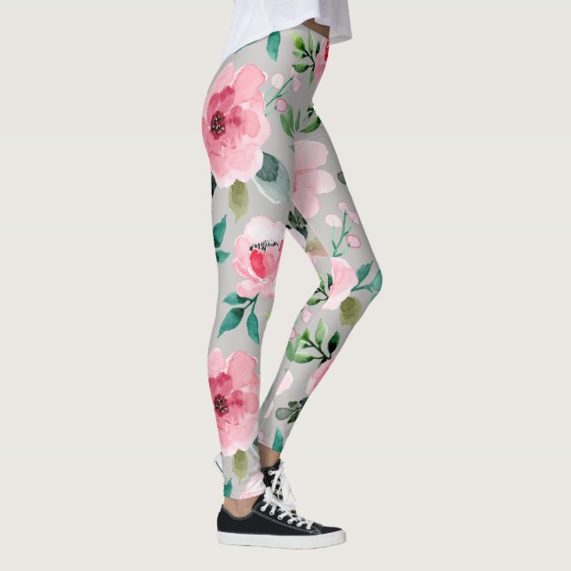peony floral leggings (Right)