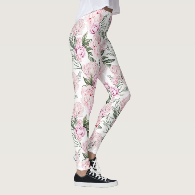 peony floral leggings (Right)