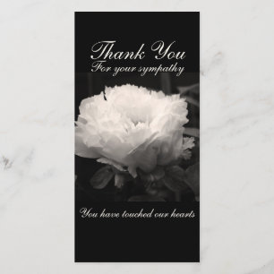 Peony Floral Photo Sympathy Thank You Photo Card