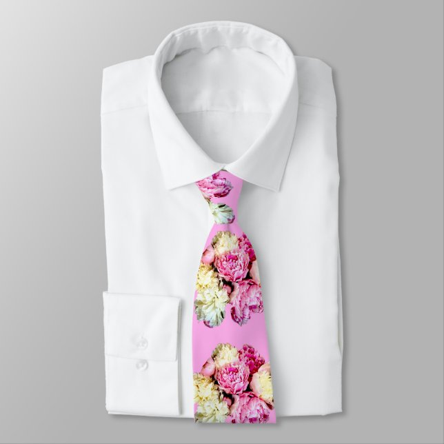 Peony Floral Tie (Tied)