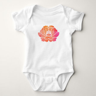 peony flower baby bodysuit