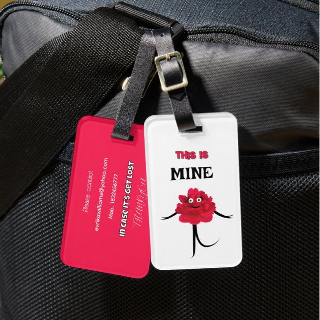 Peony flower luggage tag (Creator Uploaded)